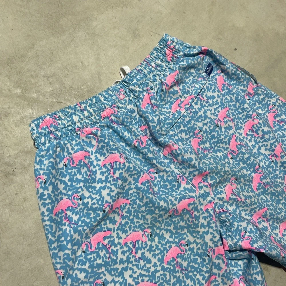Chubbies Swim Shorts Men's Size SZ XS Pink Flamingos Lined Swim Trunks